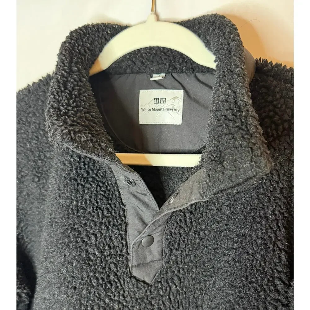 Uniqlo x White Mountaineering 1/4 Snap Oversized Fleece Jacket Unisex sz. S